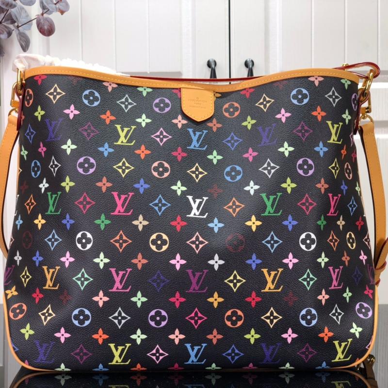 LV Handbags Tote Bags M40353 Yellow Leather Black Color